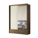 Guarda Roupa de Casal 2 Portas de Correr com Espelho